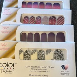 Retired Color Street Nail Strips - Pink, Purple, and Patterned Collection